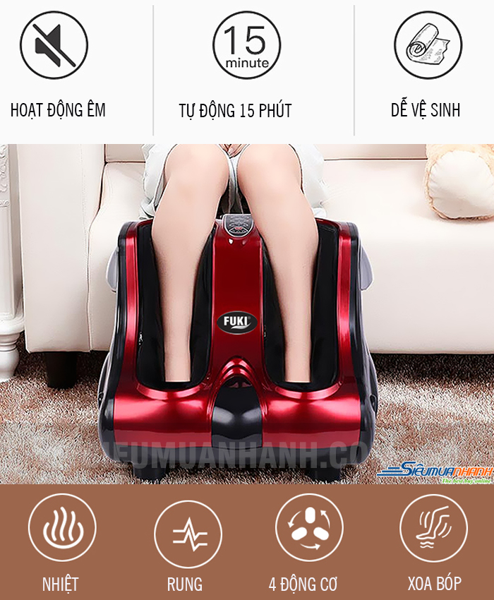 Máy massage chân hồng ngoại 3D Fuki FK-6890 (4 motor)